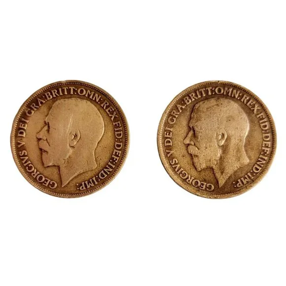 Lot Of 12 Bronze English Pennies 1901 Oldest 1921 Youngest - Picture 8 of 14